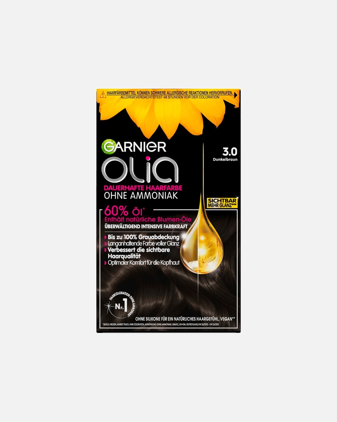 Haarfarbe für Unisex Garnier Olia Intensivcoloration 3.0