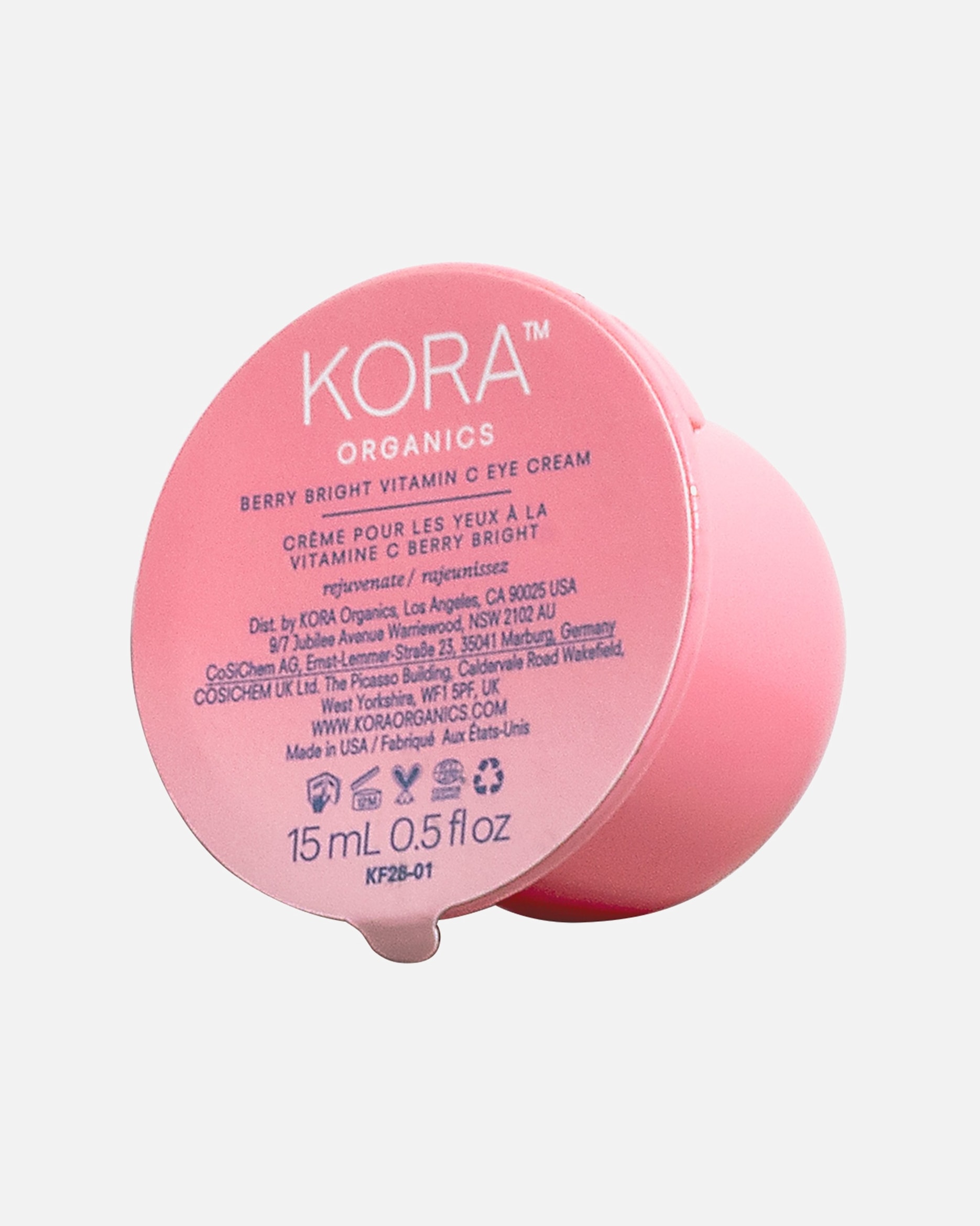 Augencreme für Weiblich KORA Organics Berry Bright Vitamin C Eye Cream 15 ml - Refill