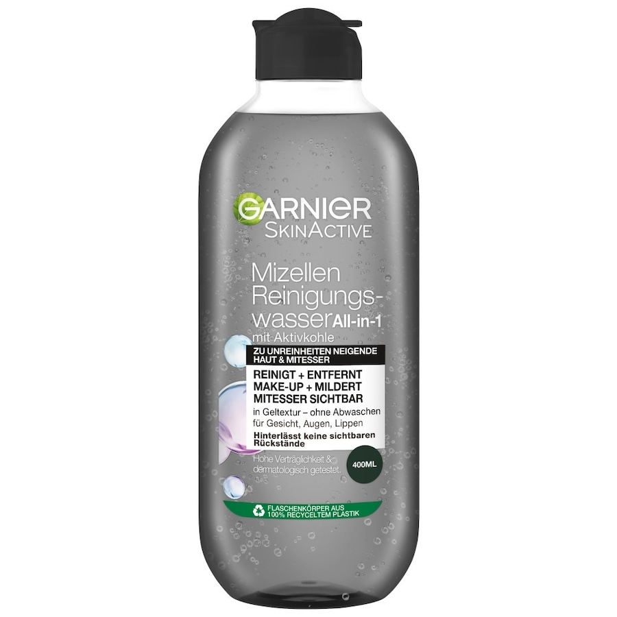 Garnier Skin Active Mizellen Reinigungswasser mit Aktivkohle und SalizylsäureGesicht | 400.0 ml | 9,98 / 1.0 l