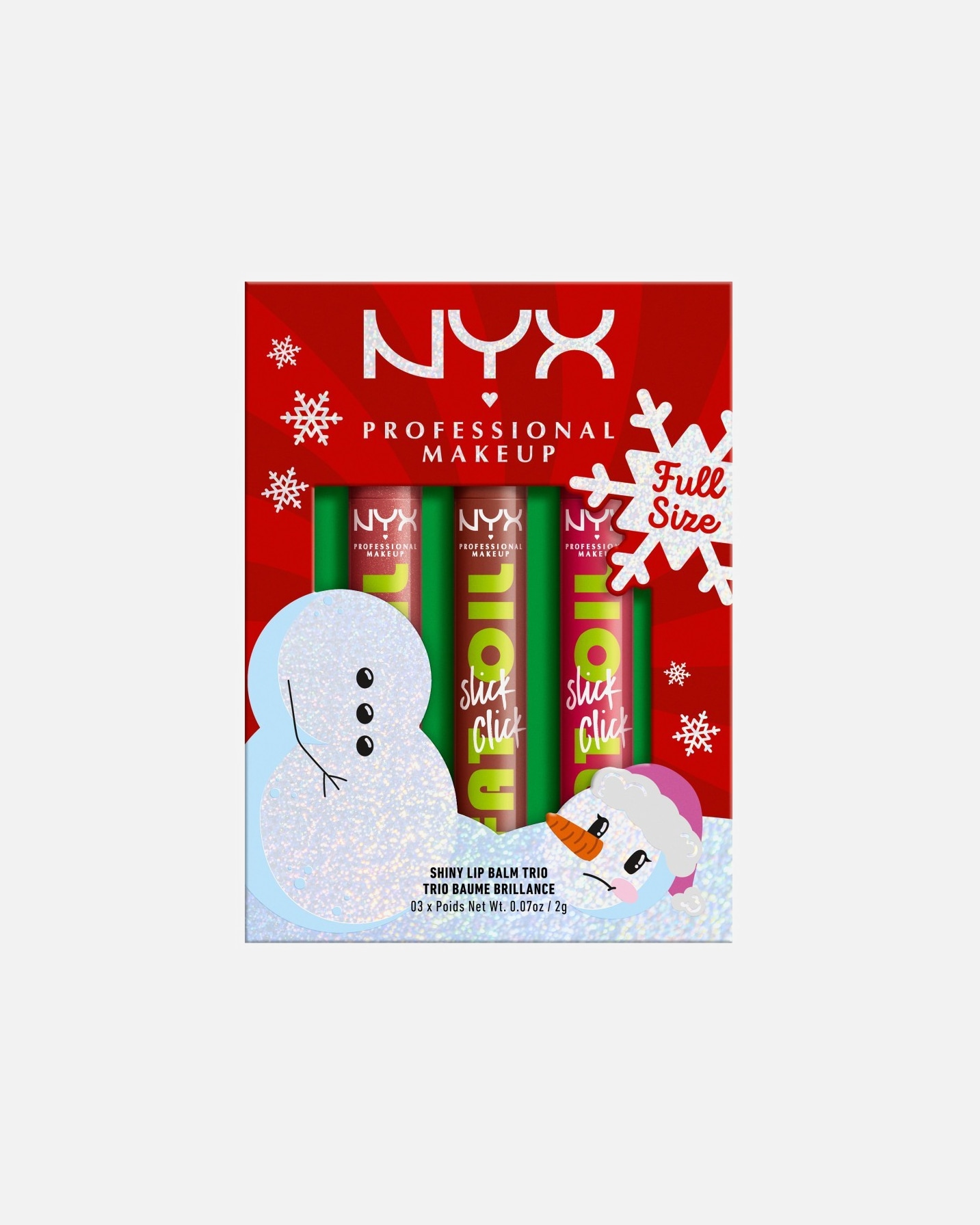 Lippen Make-up Set für Unisex NYX Professional Makeup Holiday Collection Fat Oil Slick Click Trio – Lippenstift-Set 1 Stück