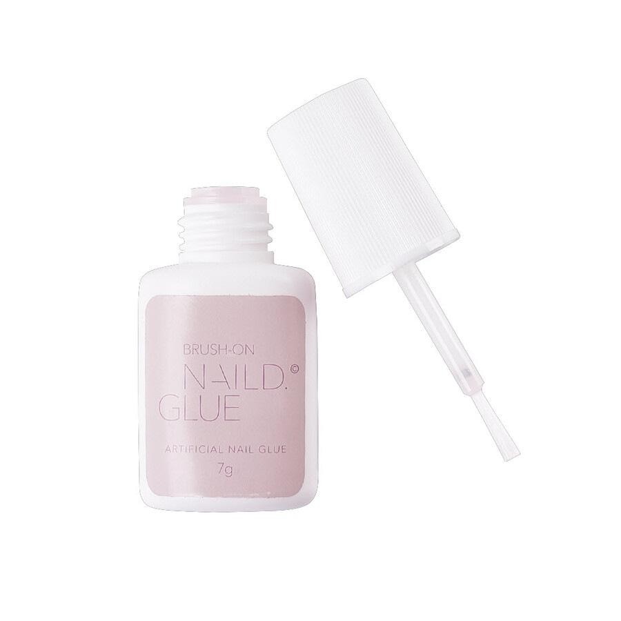 NAILD Brush On-Glue Nagelkleber TRANSPARENT Silber