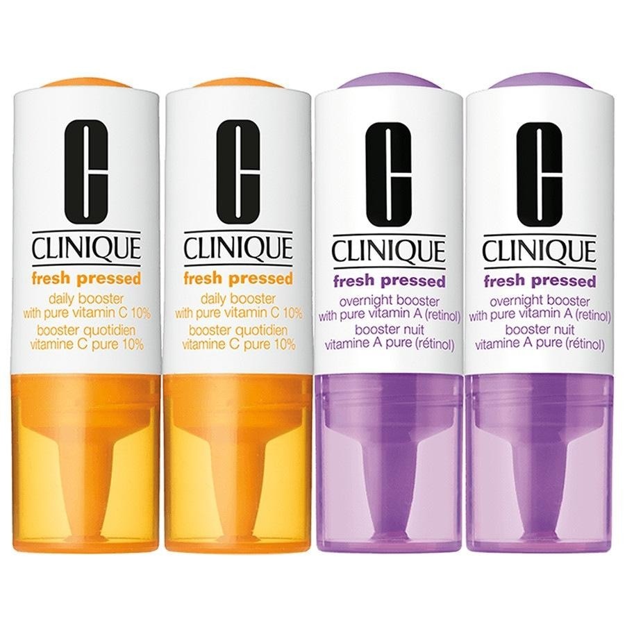 Clinique Fresh Pressed Clinical Daily and Overnight Boosters With Pure Vitamins C 10% + A (Retinol) Gesichtspflegeset