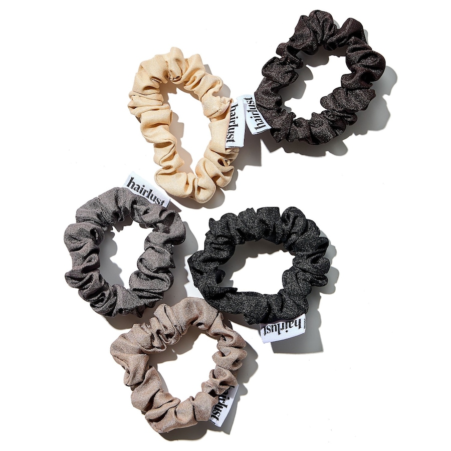 Hairlust Satin Silk Scrunchies, Small, 5-Pack Haargummi Damen