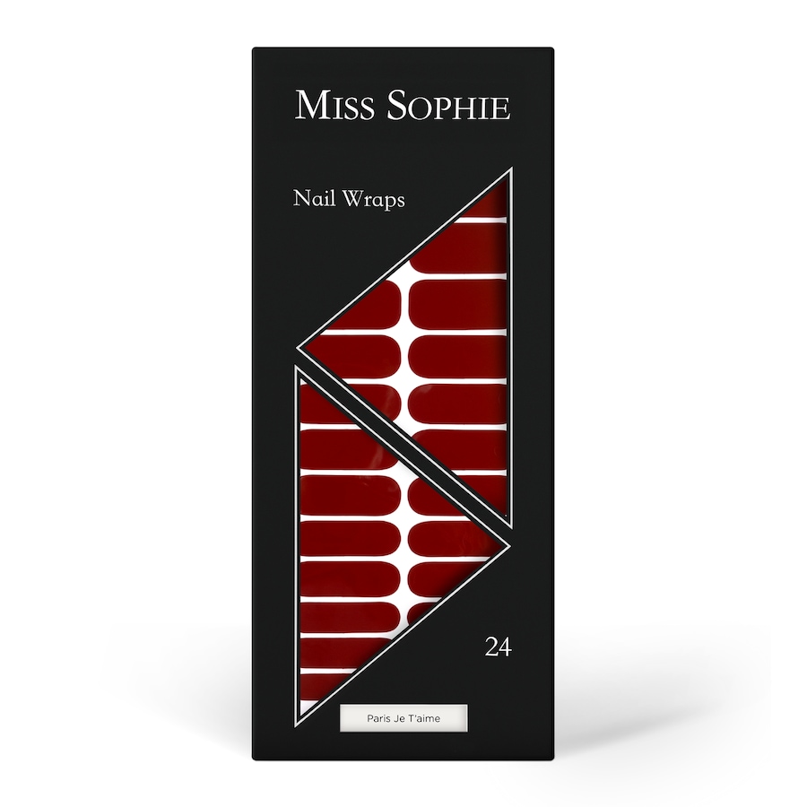 Miss Sophie Paris Je T'aime Nagelsticker Dunkelrot