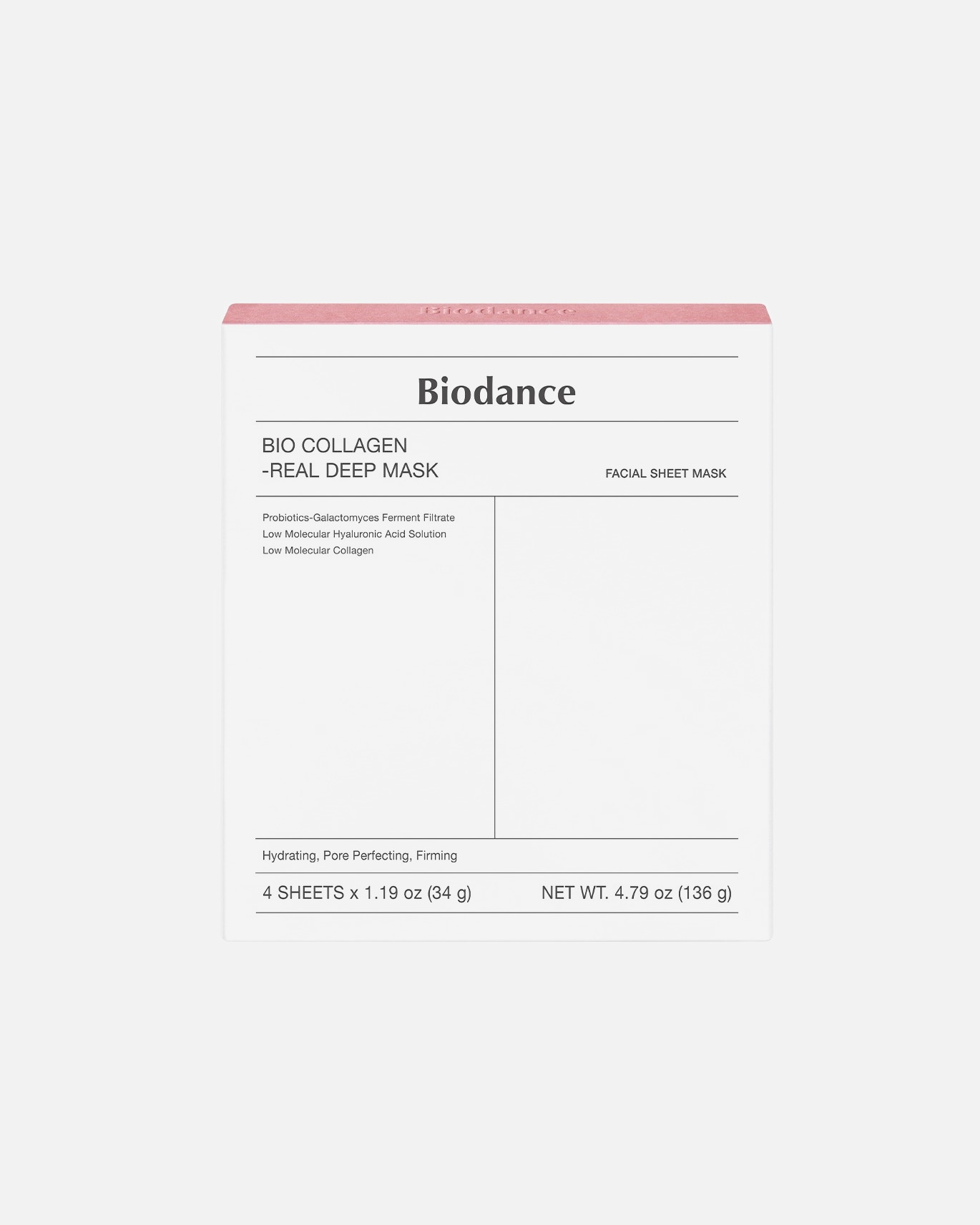 Gesichtspflegeset für Unisex Biodance Default Brand Line Bio Collagen-Real Deep Mask 4er Pack 1 Stück