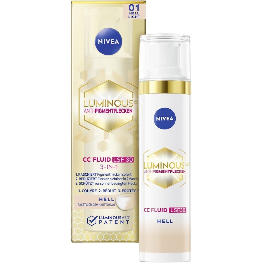NIVEA LUMINOUS630 Anti-Pigmentflecken CC Fluid 3in1 HellGesicht | 40.0 ml | 674,75 / 1.0 l