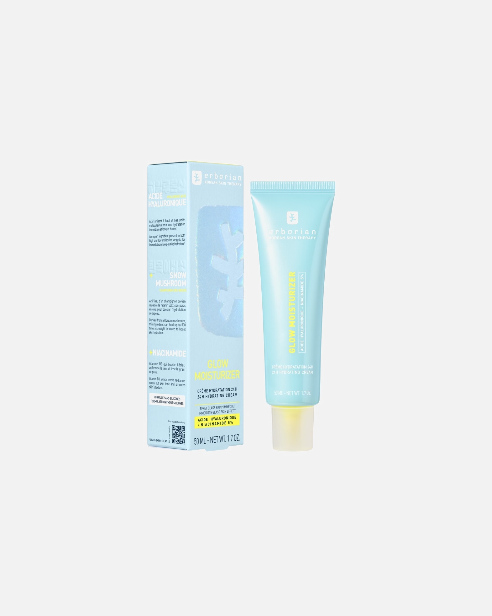Tagescreme für Unisex ERBORIAN Glow Moisturizer 50 ml