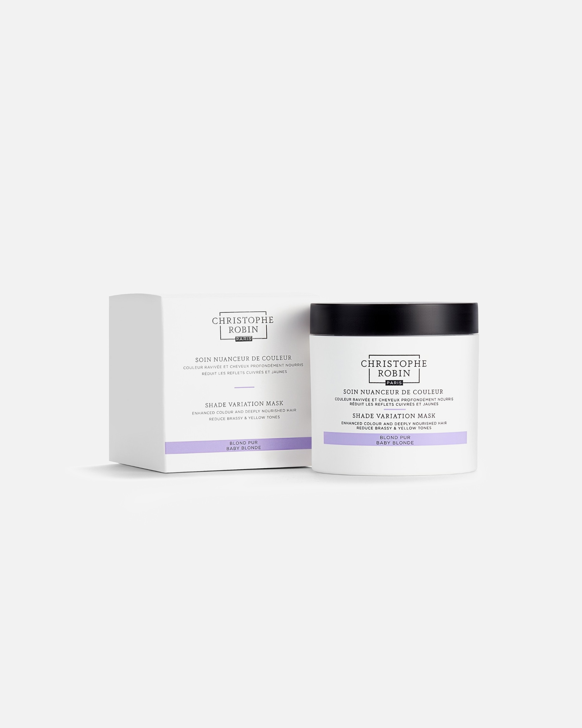 Haarmaske für Unisex Christophe Robin Farbnuancierende Pflege - Reines Blond 250 ml