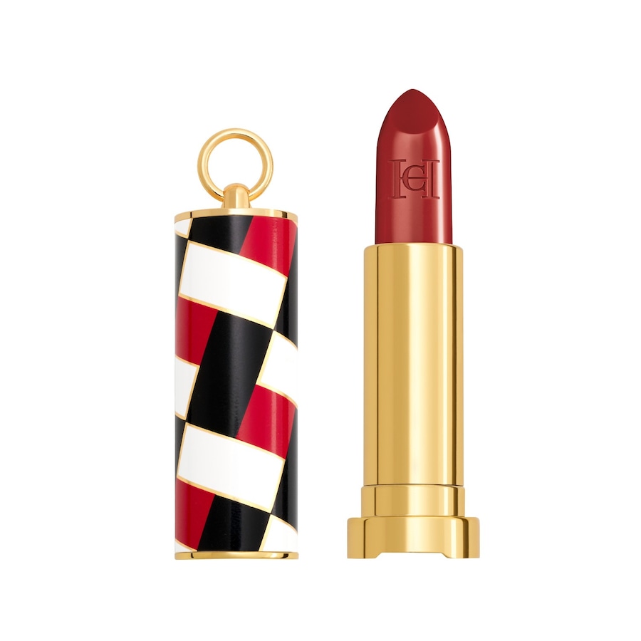 Carolina Herrera Fabulous Kiss Lipstick + Cap Duo Lippen Make-up Set SHEER 114 LUCKY FLUSH RED TARTAN CAP Weiss Damen