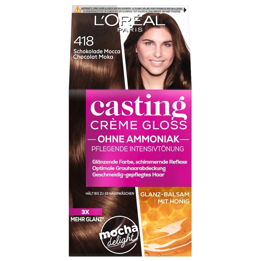 L’Oréal Paris Casting Crème Gloss Pflegend Haarfarbe Nr. 418 - Schokolade Mocca Schwarz