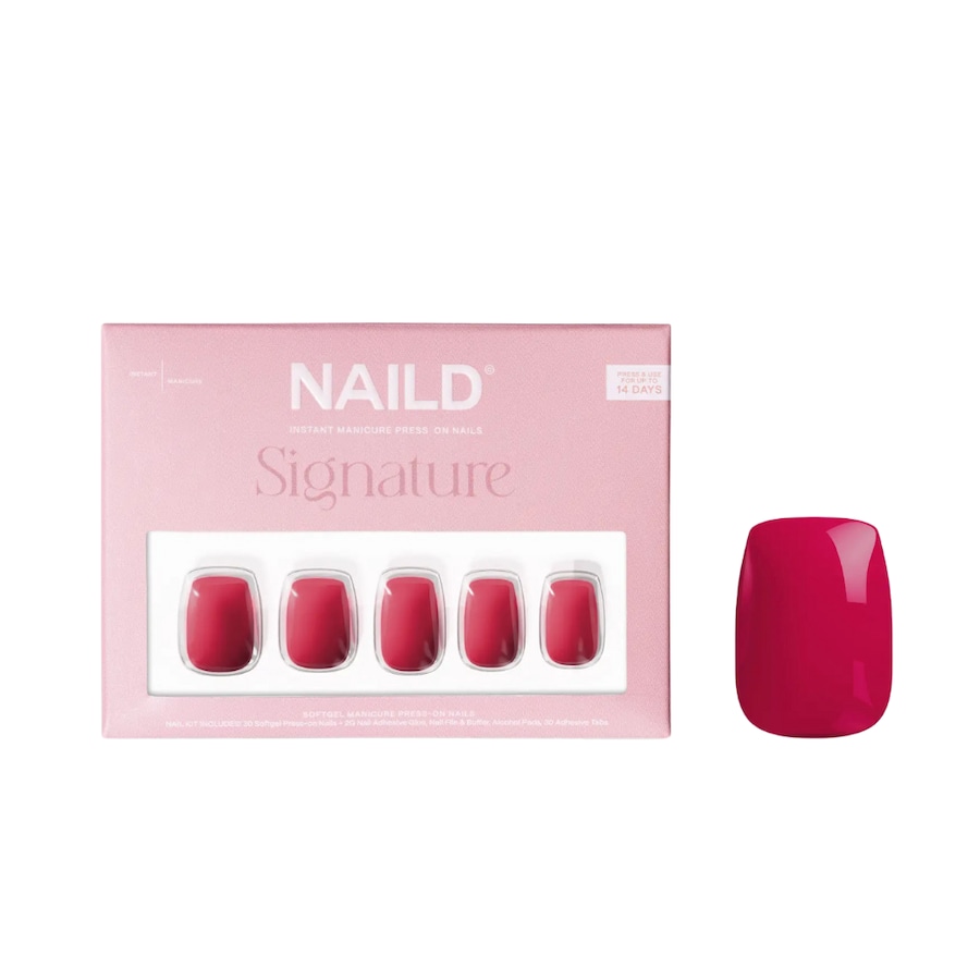 NAILD Ruby short square Softgel Kunstnägel Pink
