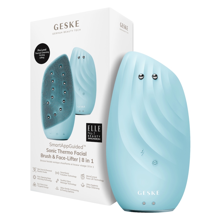 Geske SmartAppGuided Sonic Thermo Facial Brush & Face-Lifter | 8 in 1 Elektrisches Gesichtsmassagegerät Turquoise