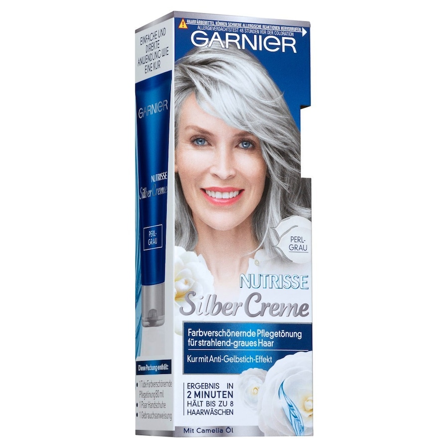 Garnier Nutrisse Silber Creme Haarfarbe PERL-GRAU Grau Damen