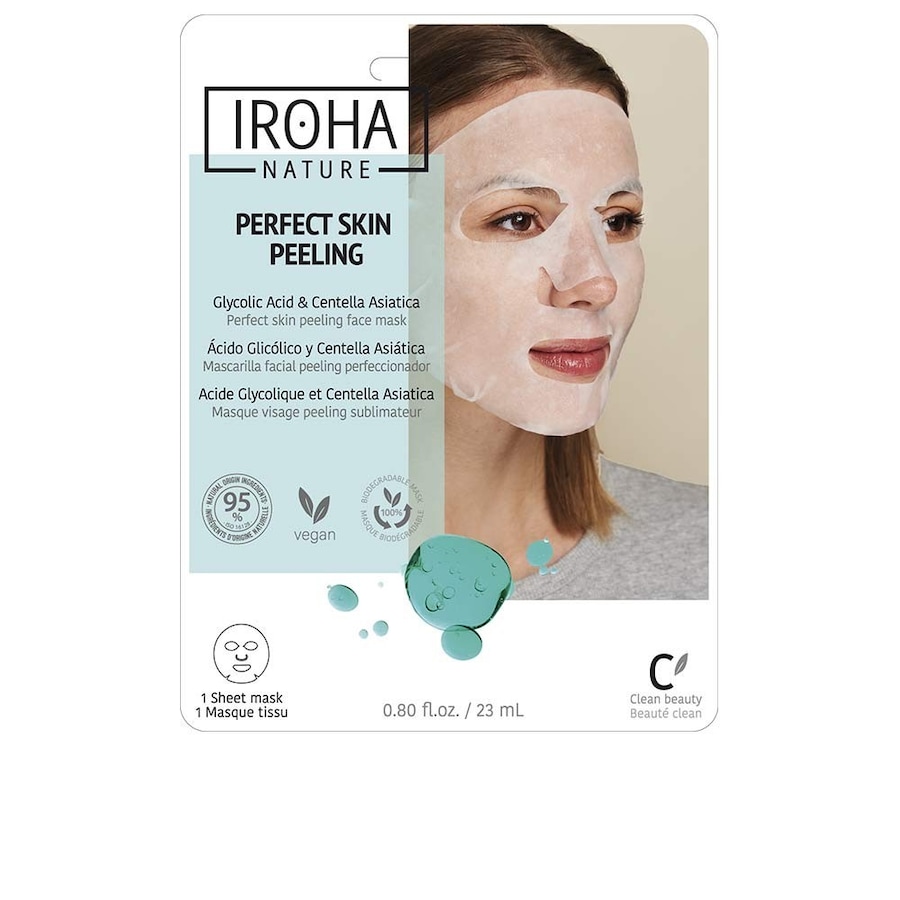 Iroha Perfect Skin Peeling Glicolic Acid & Centella Asiatica Tuchmaske 18 ml