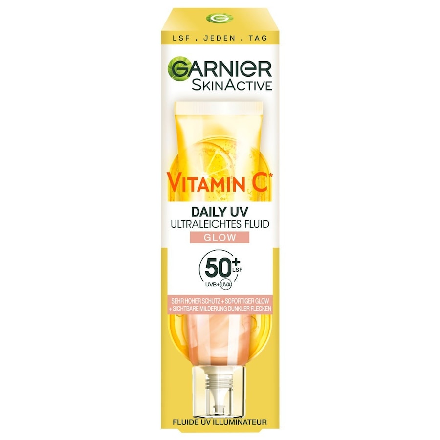 Garnier Skin Active Vitamin C Tägliches Sonnenfluid Glow mit LSF 50+Gesicht | 40.0 ml | 259,75 / 1.0 l