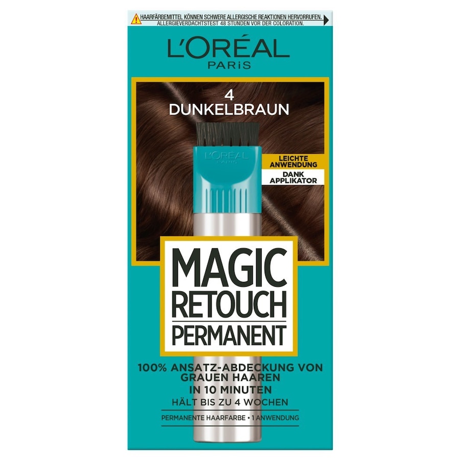 L’Oréal Paris Magic Retouch Permanent Ansatz-Abdeckung Haarfarbe 4 - DUNKELBRAUN Schwarz