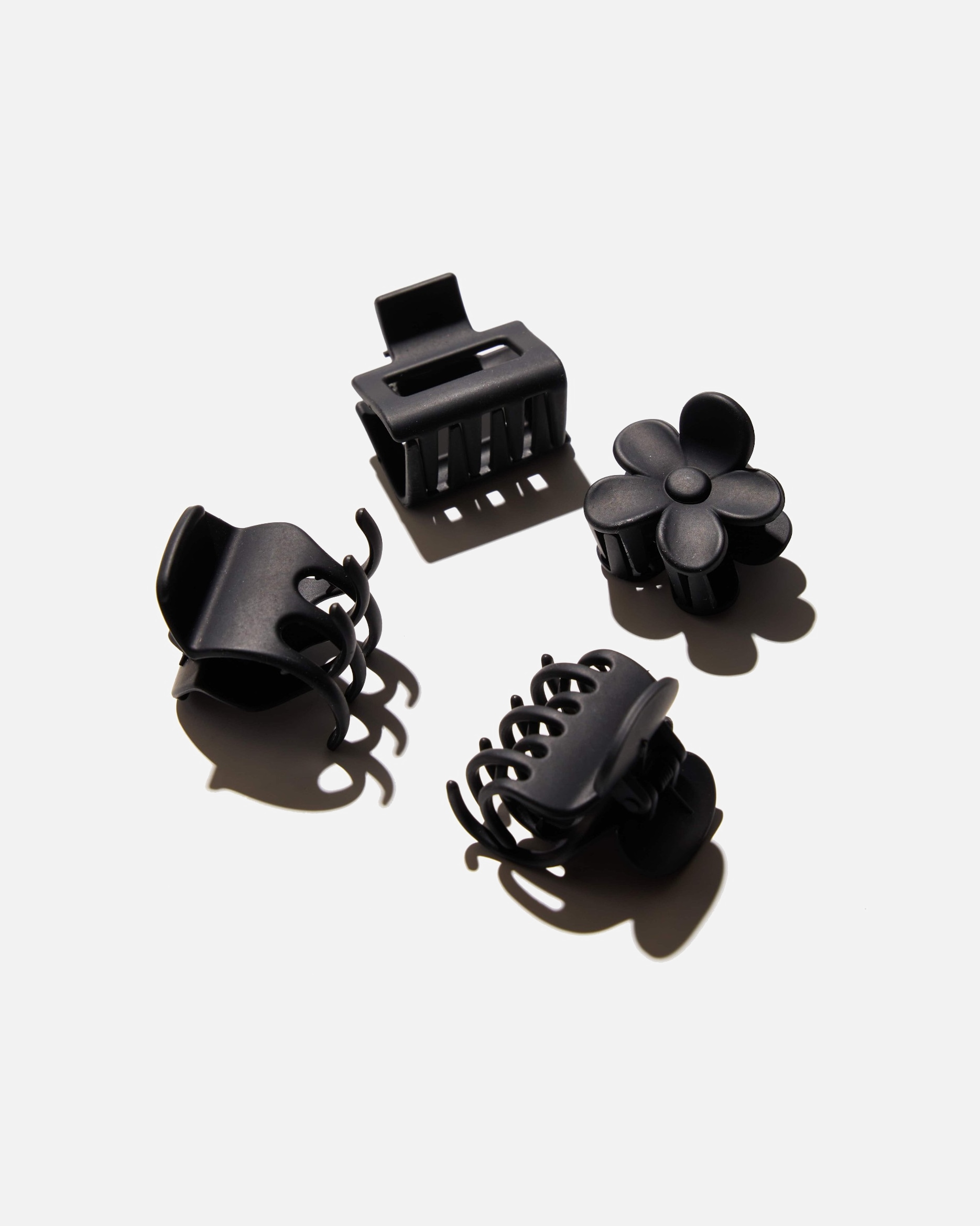 Haarclips für Weiblich Hairlust Small Claw Hair Clips, 4-Pack BLACK