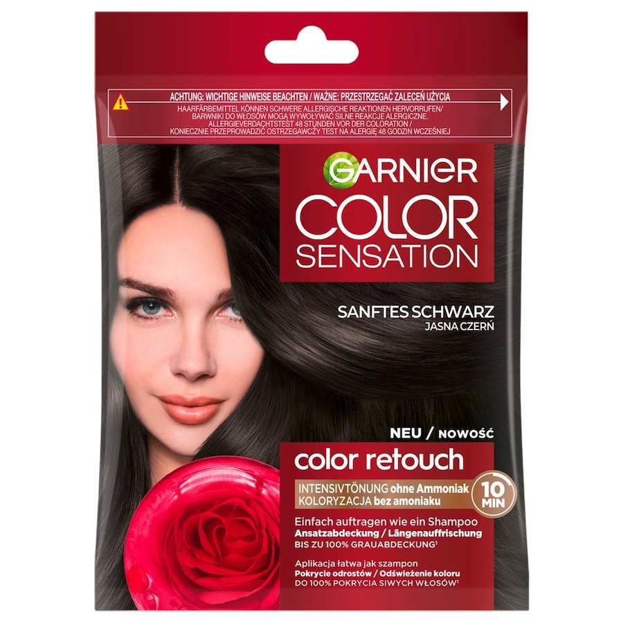 Garnier Color Sensation Intensivtönung Haartönung SANFTES SCHWARZ Schwarz Damen