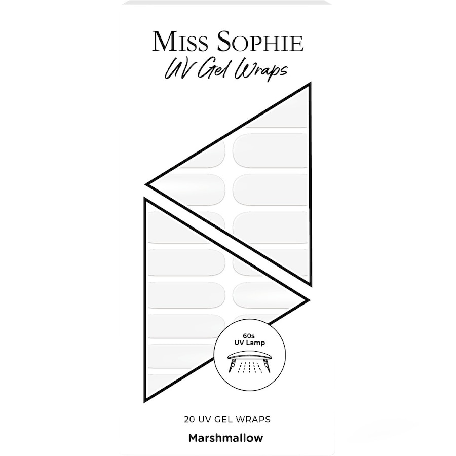 Miss Sophie 20 UV Gel Wraps Nagelsticker MARSHMALLOW Weiss