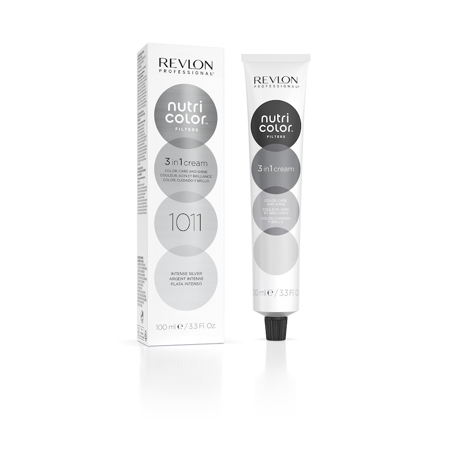 Revlon Professional Nutri Color 3 in 1 Cream Nr. 1011 Haarfarbe - INTENSE SILVER 100 ml Schwarz