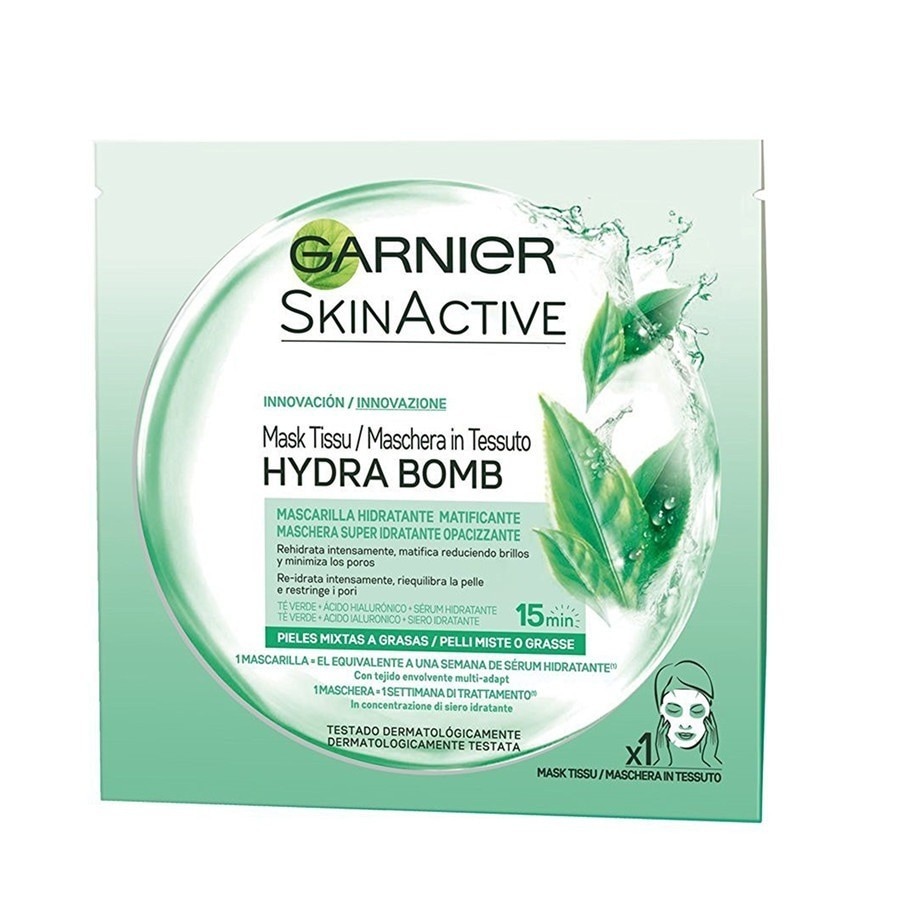 Garnier Skin Active HydraBomb Grüntee Tuchmaske 32 ml Damen