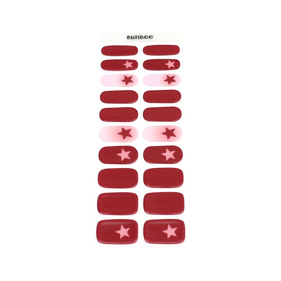 Blitsbee Gel Nail Sticker Stellar Elegance Nagelsticker STELLAR ELEGANCE Dunkelrot