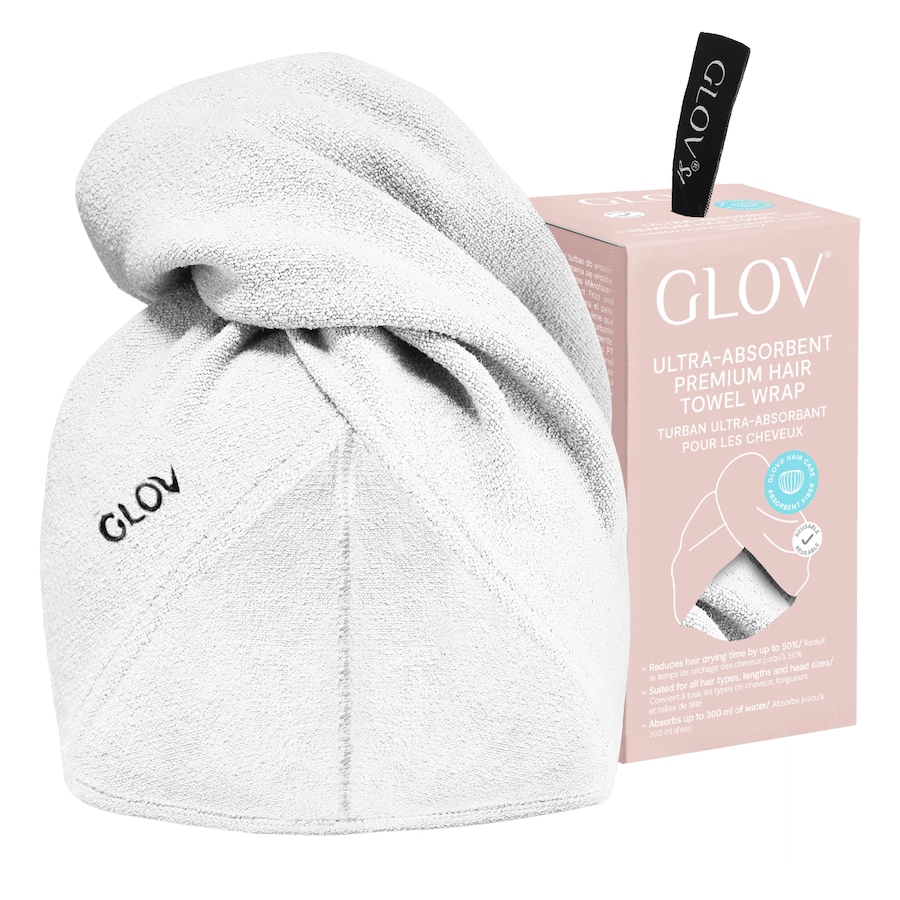 GLOV Ultra–Absorbent Haarturban Für Hitzefreies Haartrocknen Haarschmuck WHITE - Silber Damen