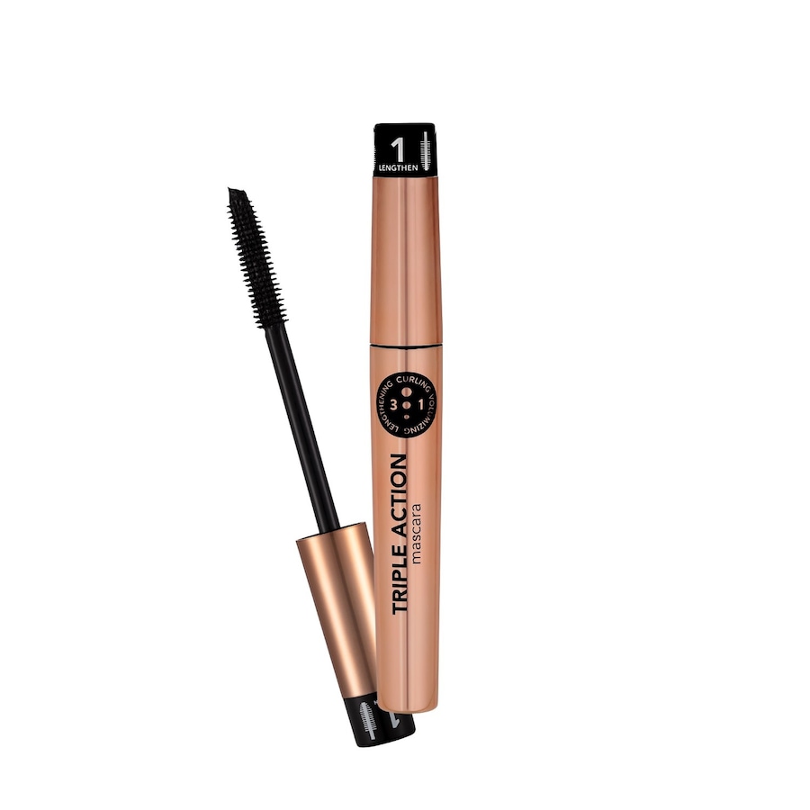 Flormar Triple Action Mascara Nr. 001 - Black 8 ml Schwarz