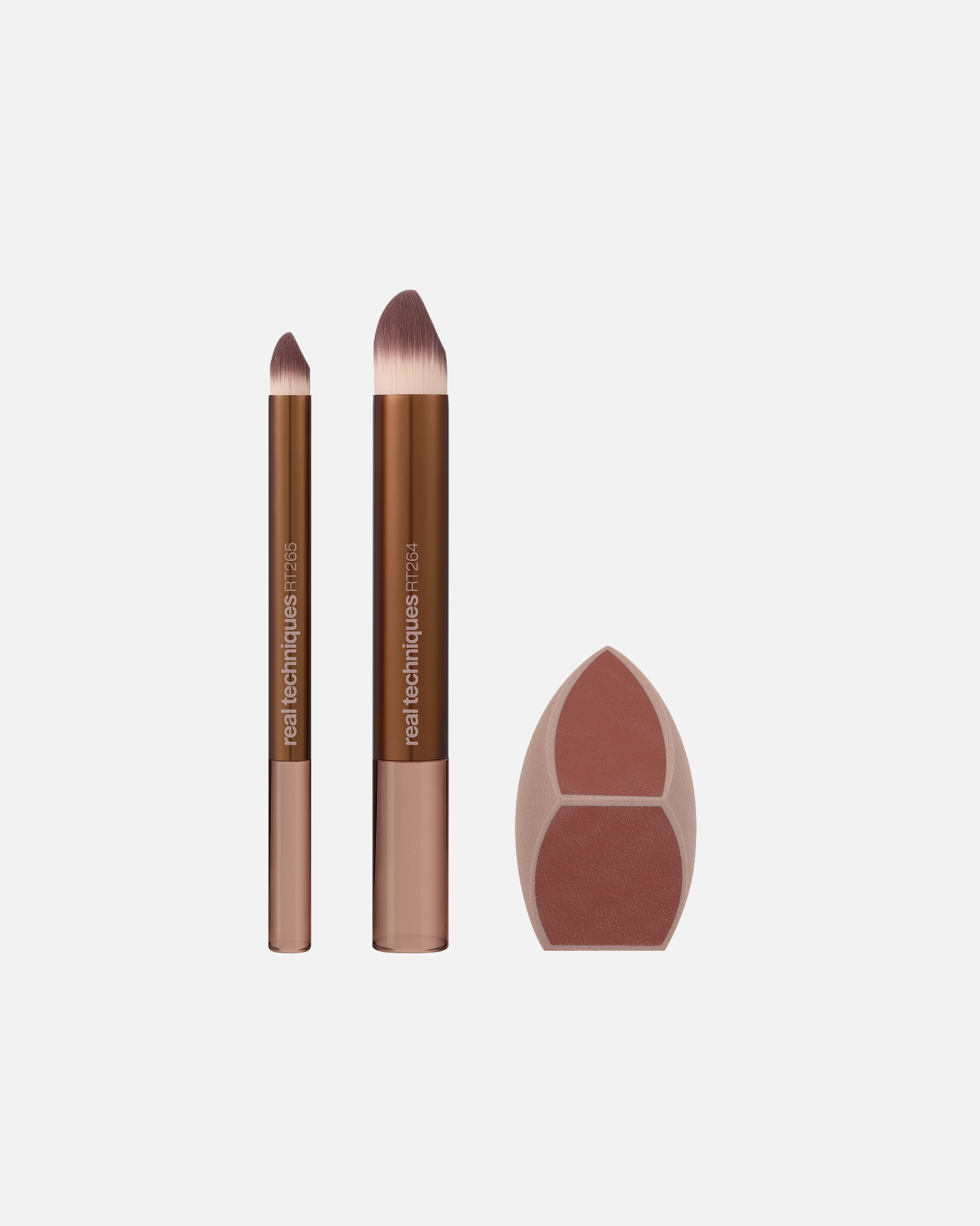 Pinselset für Weiblich Real Techniques Makeupsaver Sponge + Brush Trio 3 Stück