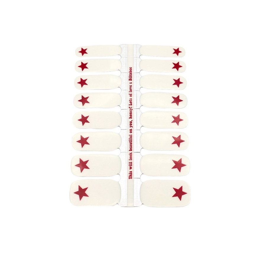 Blitsbee Nail Sticker Starstruck Red Nagelsticker STARSTRUCK RED Weiss