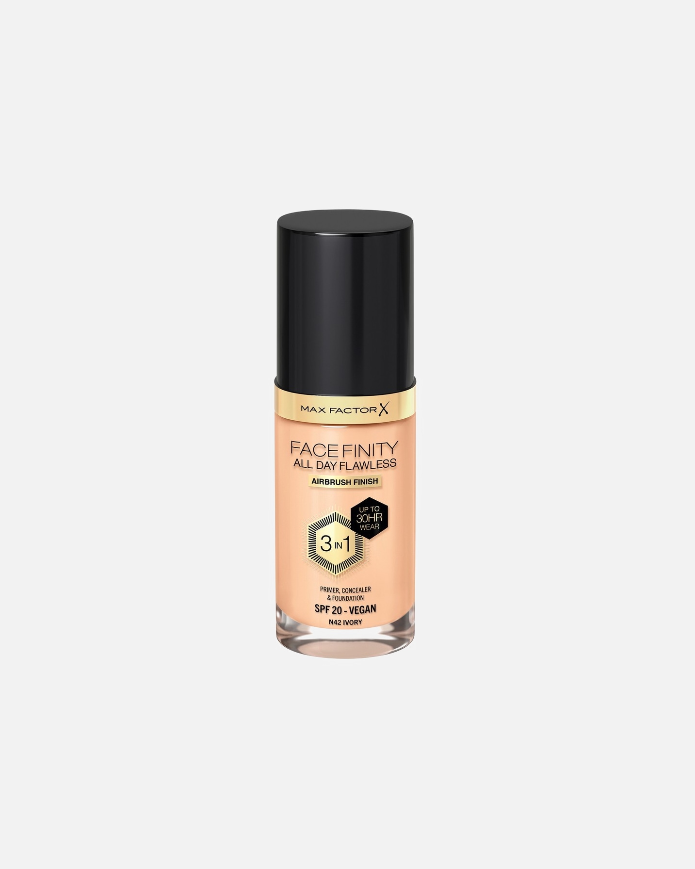 Foundation für Unisex Max Factor Facefinity All Day Flawless Nr. 42 - Ivory