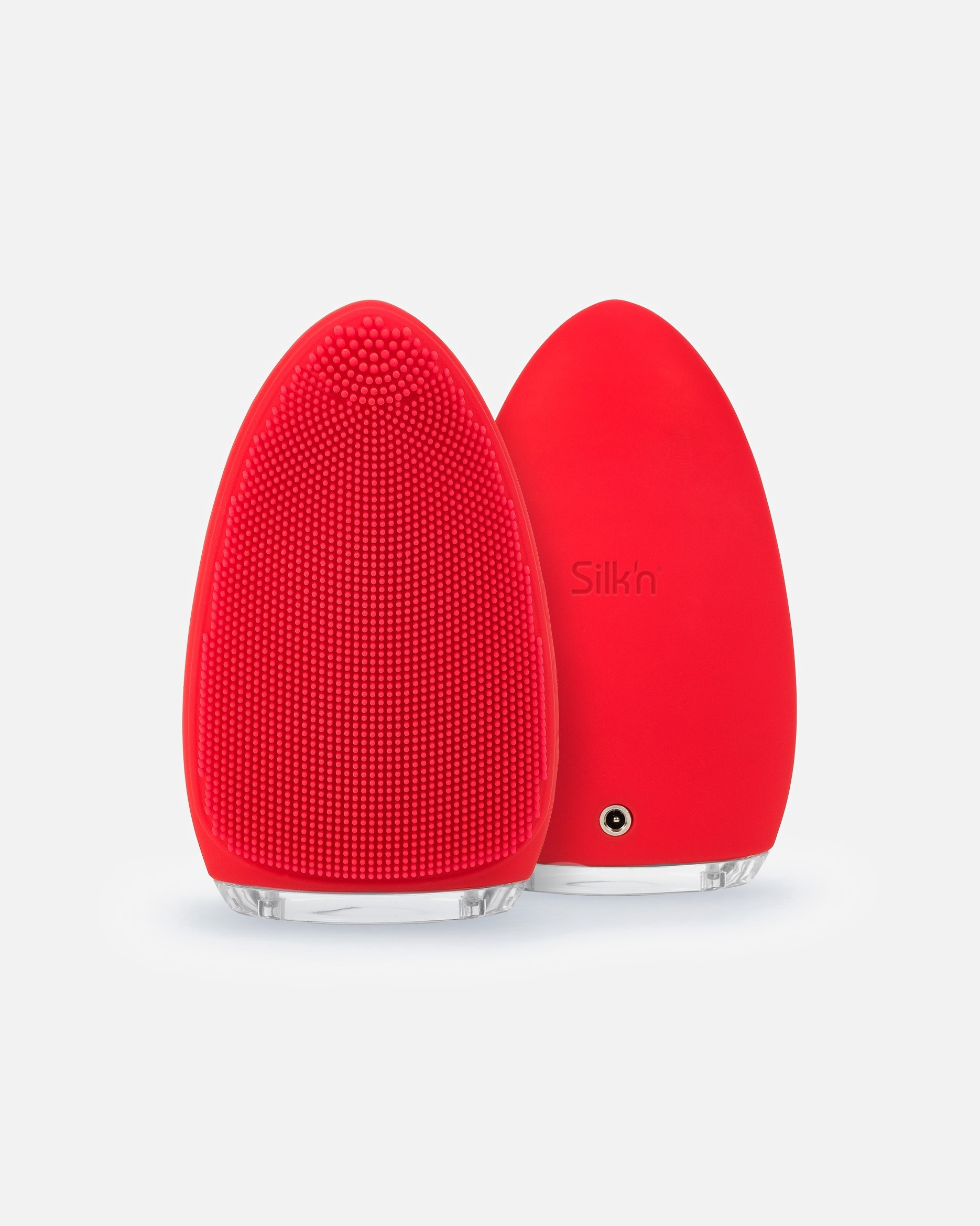 Gesichtsreinigungsset für Unisex Silk'n Bright Silikon-Gesichtsreinigungsbürste Rot
