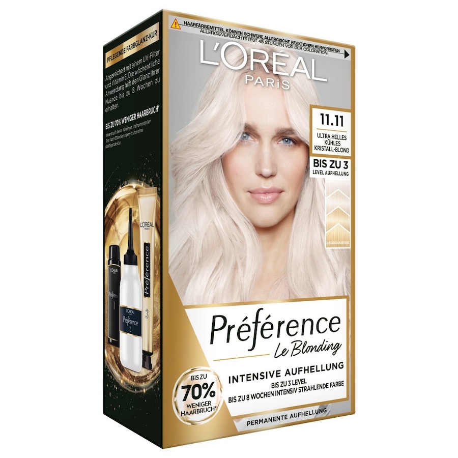 L’Oréal Paris Preference Haarfarbe Nr. 11.11 - Ultra-Helles Kühles Kristall-Blond Nude