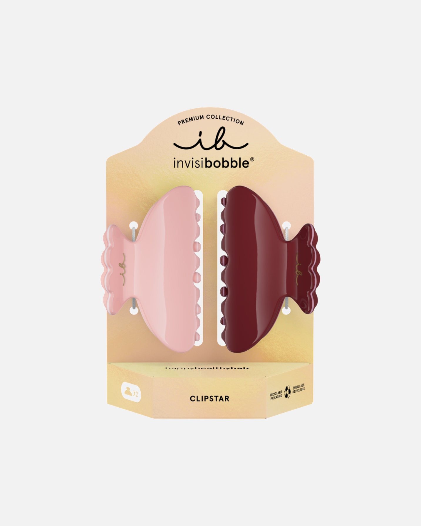 Haarspange für Unisex Invisibobble Clipstar PREMIUM M Creme Berry 1 Stück