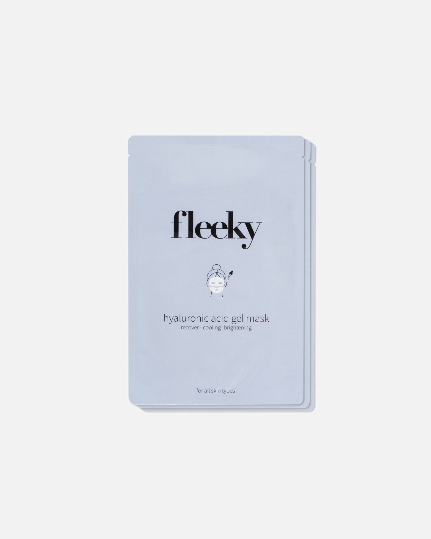Feuchtigkeitsmaske für Unisex Fleeky Hyaluronic Acid Gel Maske – Feuchtigkeit & Kühlung 3 Stück
