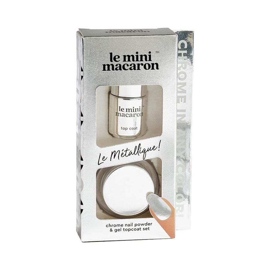 Le Mini Macaron Metallique - Chrome Powder Set Nagellack-Set METALLIQUE Weiss Damen