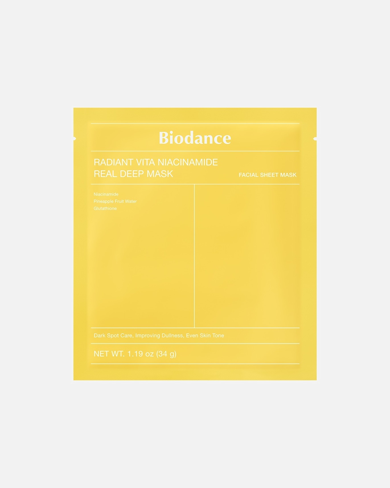 Tuchmaske für Unisex Biodance Default Brand Line Radiant Vita Niacinamide 34 g
