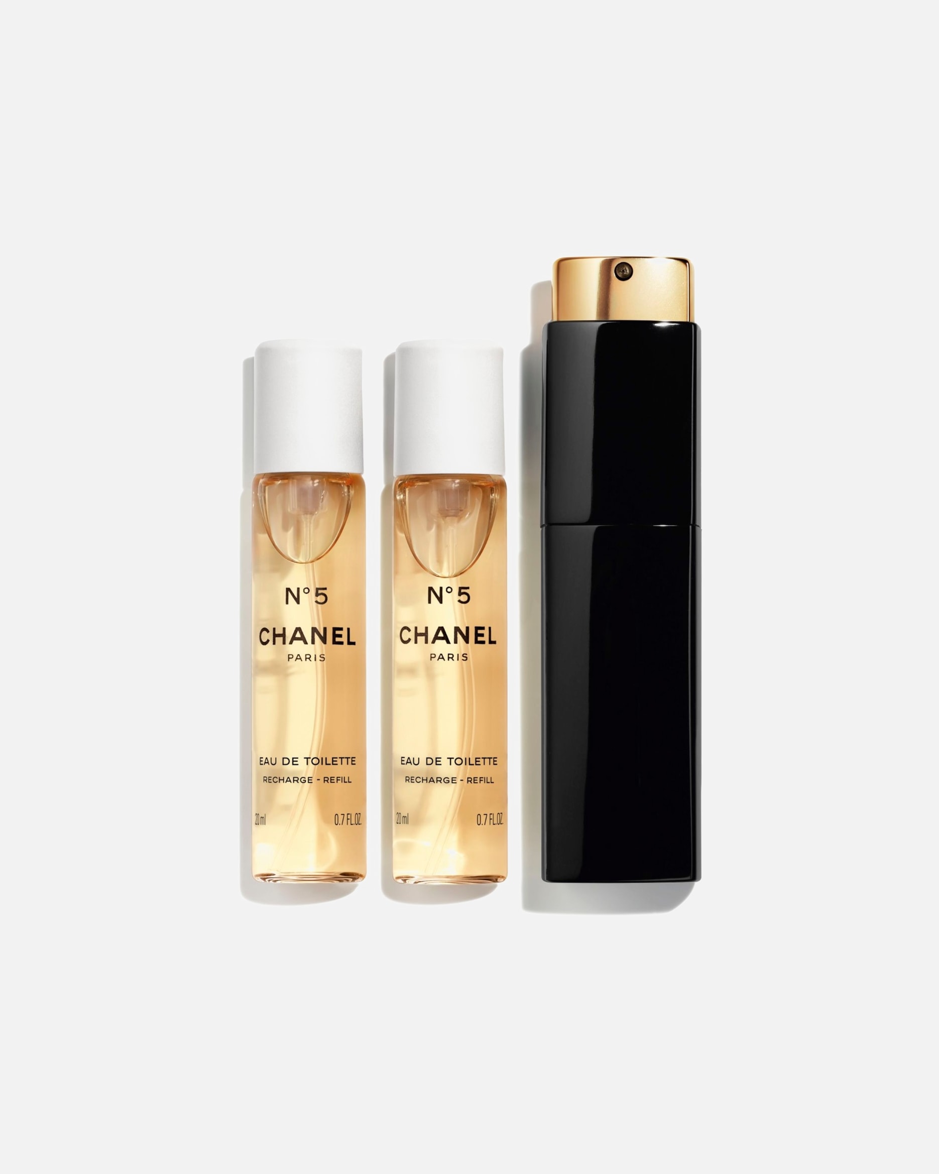 Eau de Toilette für Weiblich CHANEL N°5 TWIST AND SPRAY 3 x Nachfüllung (je 20 ml) mit Zerstäuber