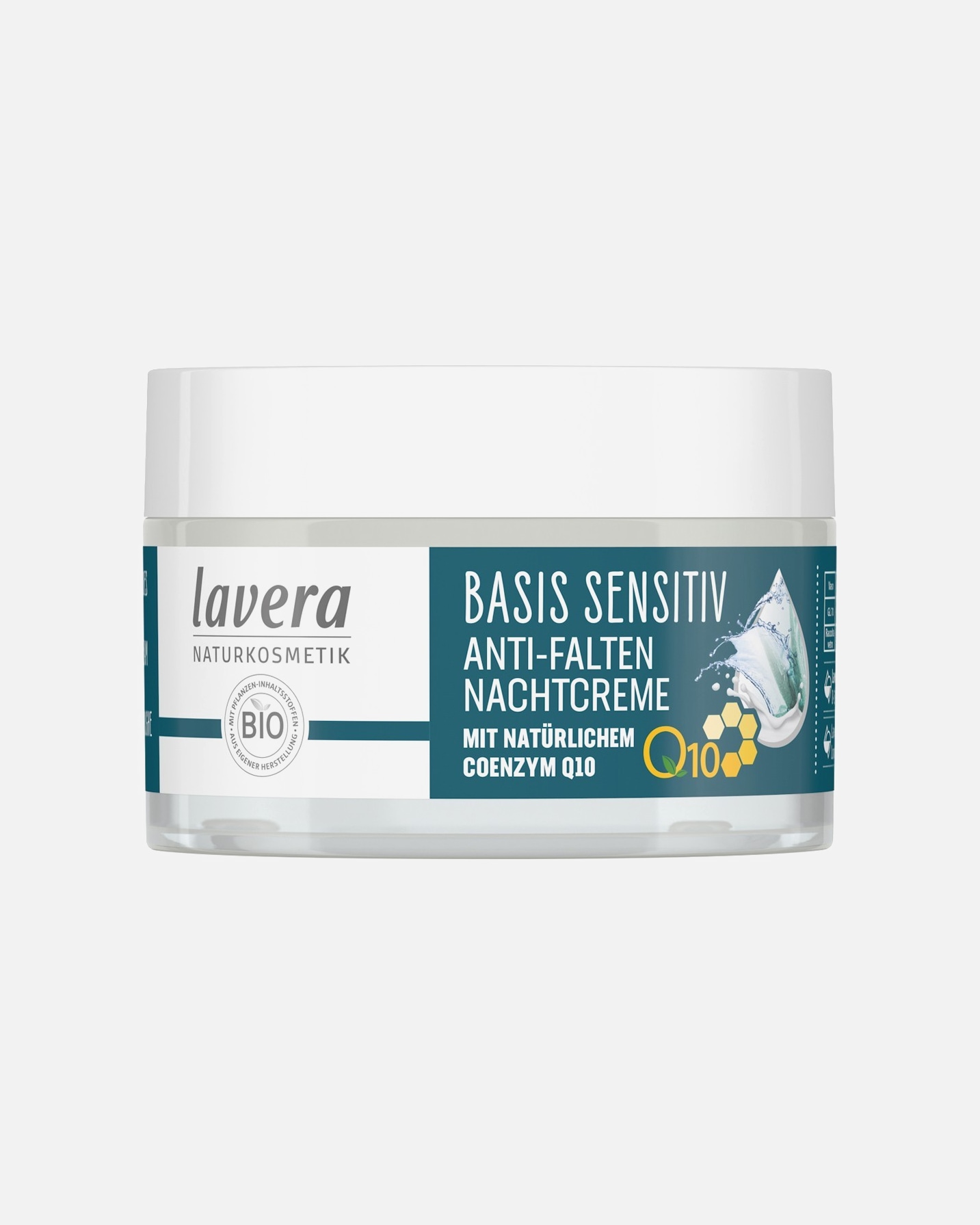 Nachtcreme für Unisex lavera Basis Sensitive Anti-Falten Q10 50 ml