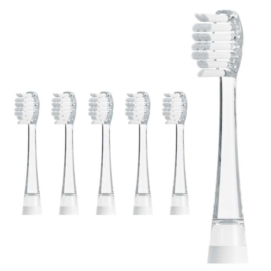 Ailoria Bubble Brush Ersatzbürstenköpfe 6er Set Zahnbürste TRANSPARENT Weiss