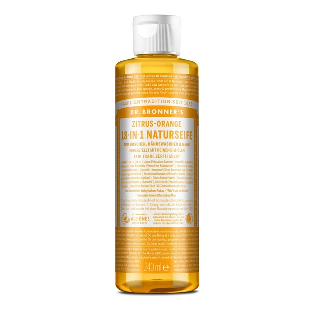 Dr. Bronner's 18-in-1 NATURSEIFE Zitrus-Orange
