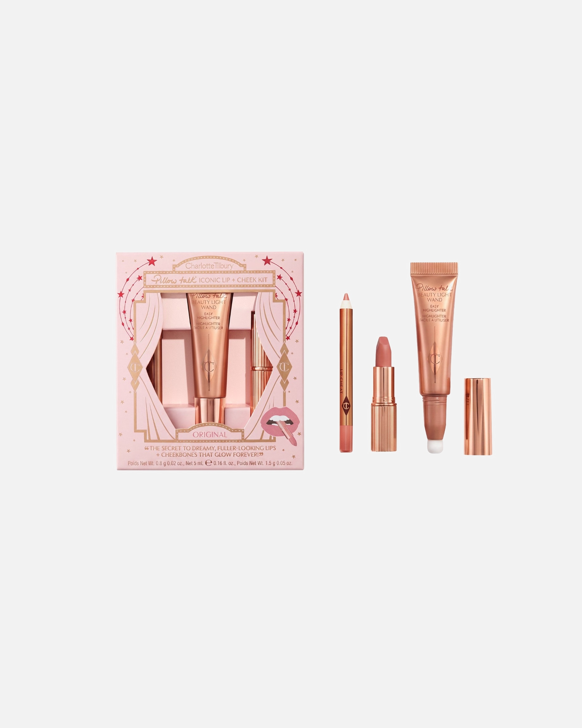 Lippen Make-up Set für Unisex Charlotte Tilbury PILLOW TALK ICONIC LIP + CHEEK KIT - ORIGINAL ORIGINAL
