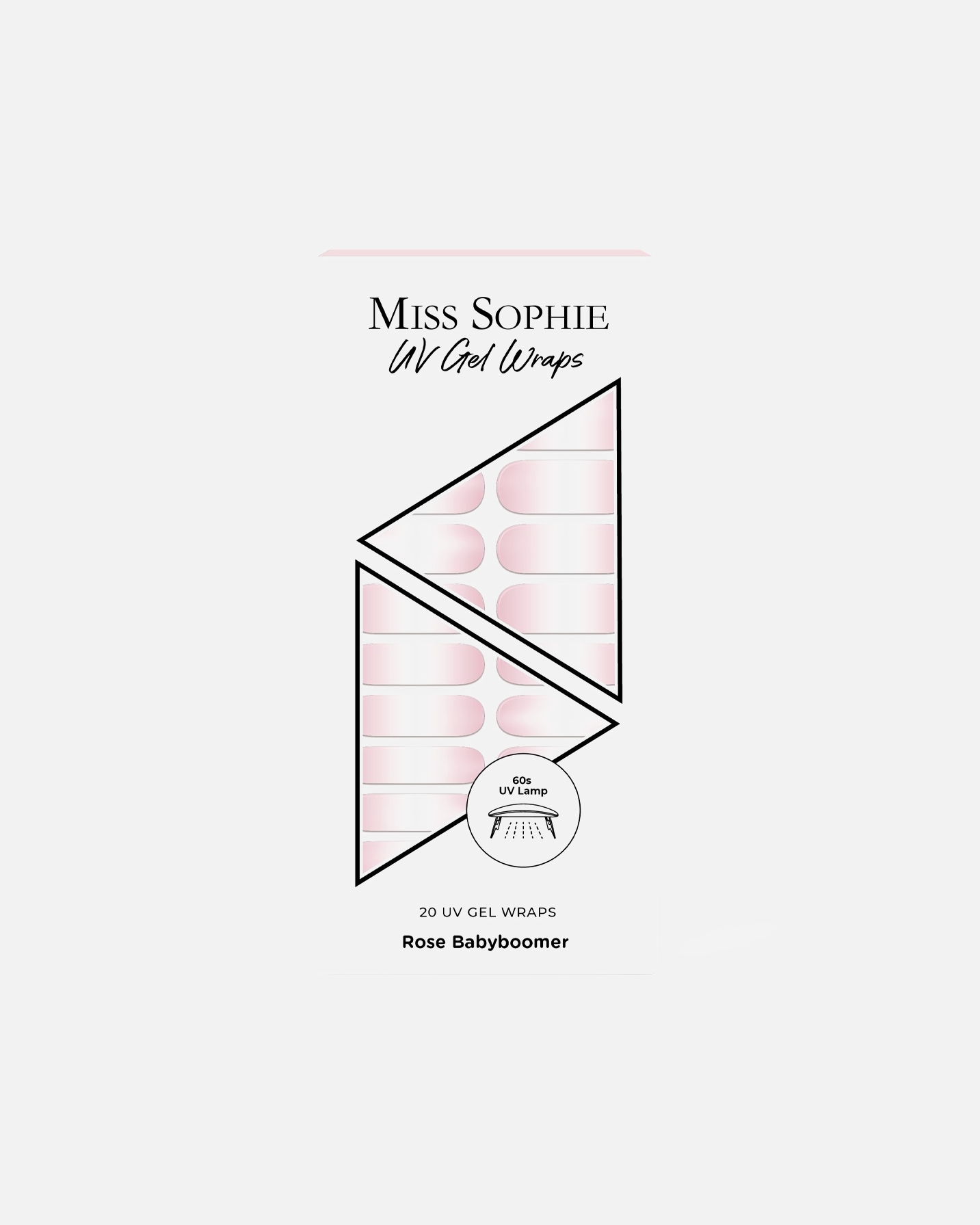 Nagelsticker für Unisex Miss Sophie 20 UV Gel Wraps Rose Babyboomer