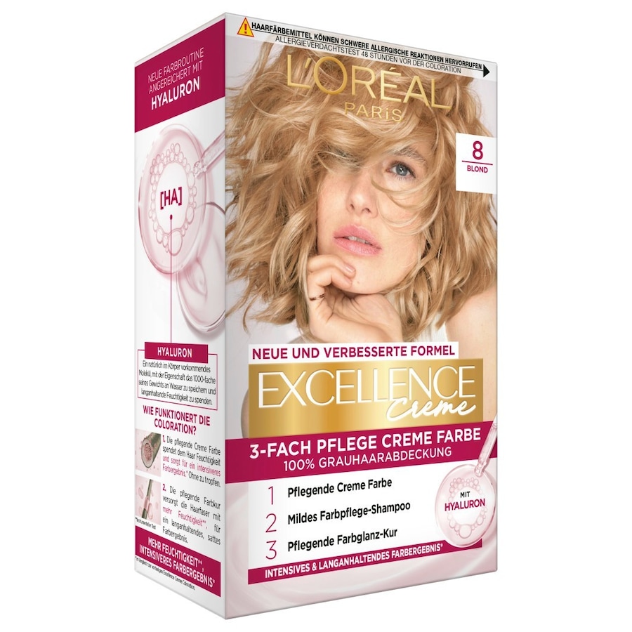 L’Oréal Paris Excellence Crème Haarfarbe Nr. 8 - Blond Hellbraun Damen