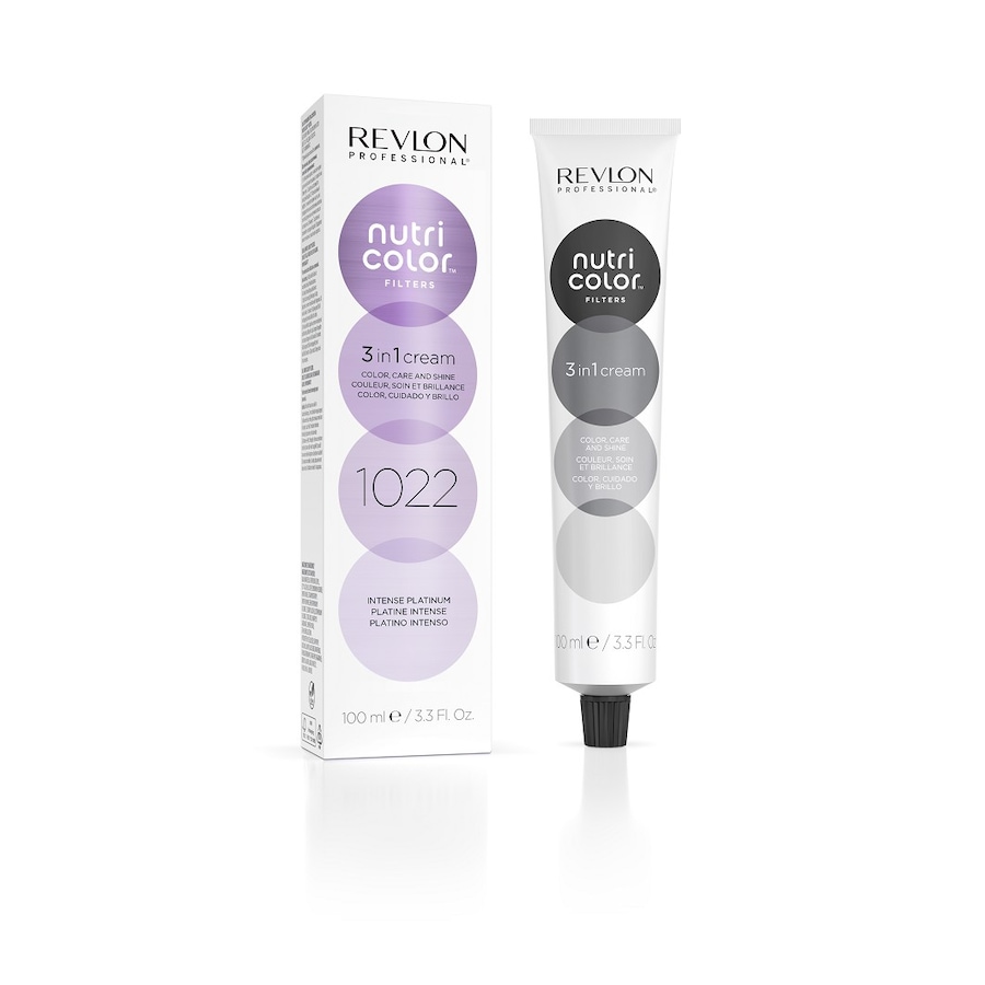 Revlon Professional Nutri Color 3 in 1 Cream Nr. 1022 Haarfarbe - INTENSE PLATINUM 100 ml Schwarz
