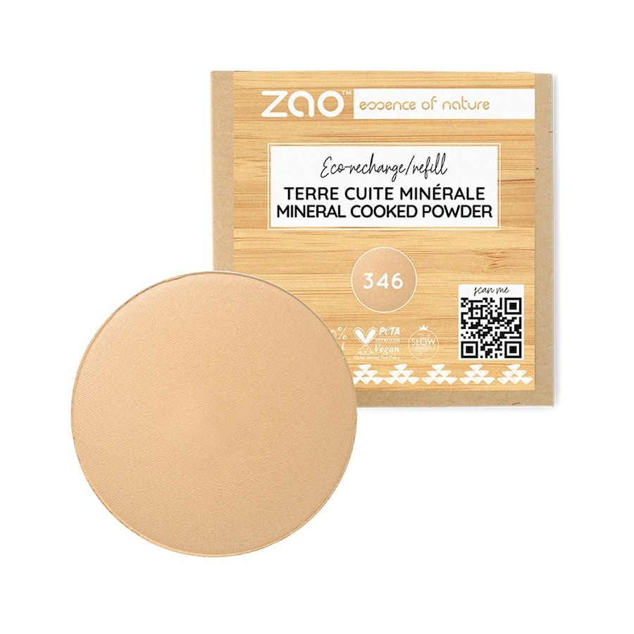 ZAO Bamboo Cooked Powder Matt Bronzer 346 - MATTIFYING 15 g Hellbraun