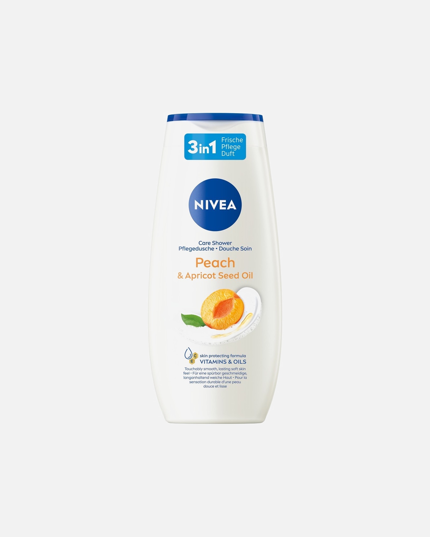 Duschgel für Weiblich NIVEA Peach & Apricot Seed Oil Pflegedusche 250 ml