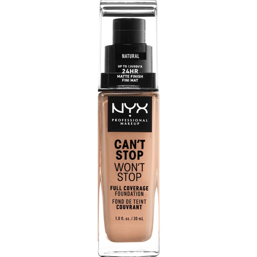 NYX Professional Makeup Wedding Can't Stop Won't 24-Hour Foundation Nr. 7 - Natural 30 ml Nude