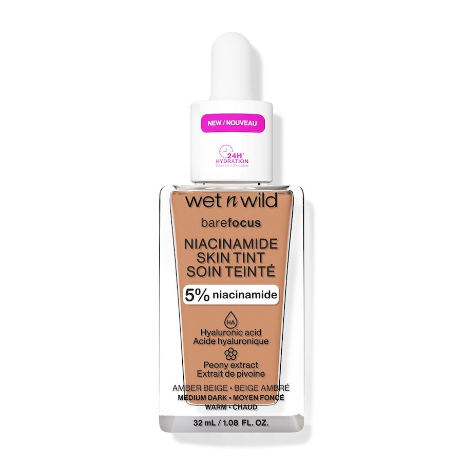 wet n wild BARE FOCUS NIACINAMIDE SKIN TINT Foundation Amber Beige 32 ml Hellbraun