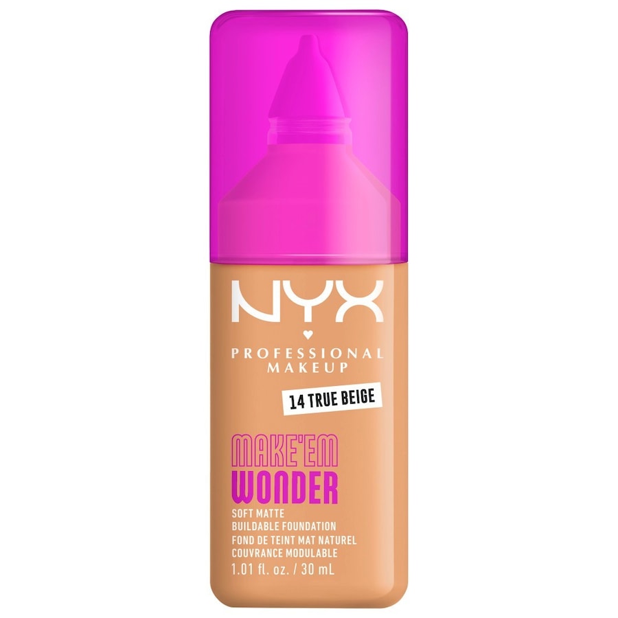 NYX Professional Makeup Make 'EM Wonder Foundation 14 - TRUE BEIGE 30 ml Hellbraun